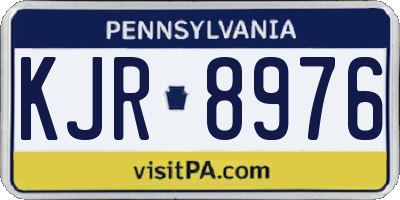 PA license plate KJR8976