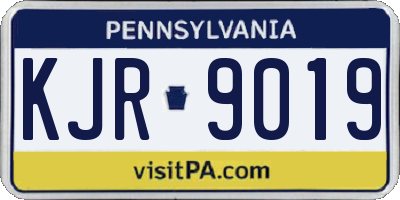 PA license plate KJR9019