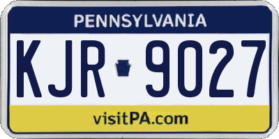PA license plate KJR9027