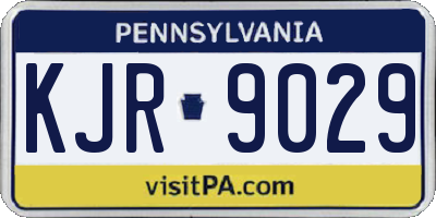 PA license plate KJR9029
