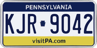 PA license plate KJR9042