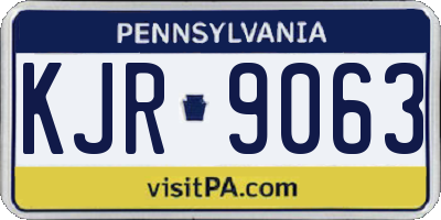 PA license plate KJR9063
