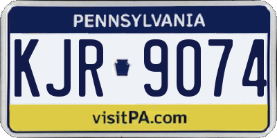 PA license plate KJR9074
