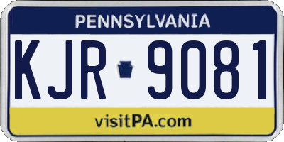 PA license plate KJR9081