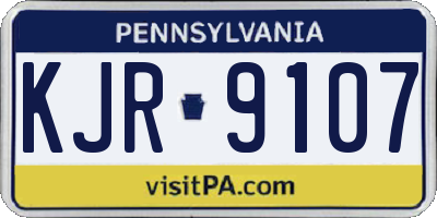 PA license plate KJR9107