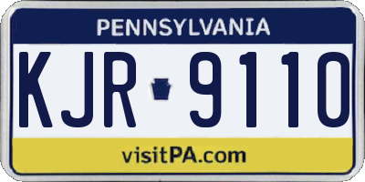 PA license plate KJR9110