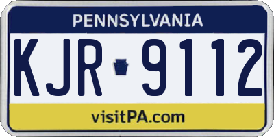 PA license plate KJR9112