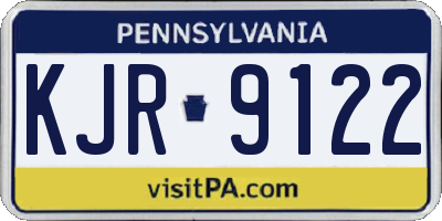 PA license plate KJR9122