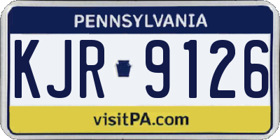 PA license plate KJR9126