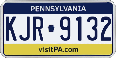 PA license plate KJR9132