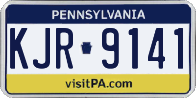 PA license plate KJR9141