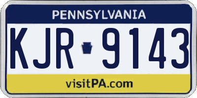 PA license plate KJR9143