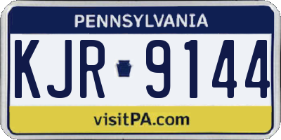 PA license plate KJR9144