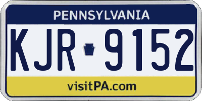 PA license plate KJR9152