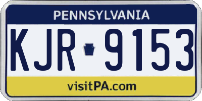 PA license plate KJR9153