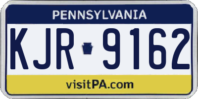 PA license plate KJR9162