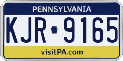 PA license plate KJR9165