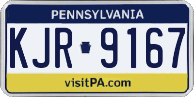 PA license plate KJR9167