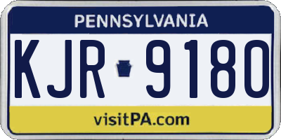 PA license plate KJR9180