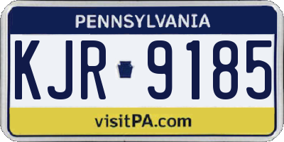 PA license plate KJR9185