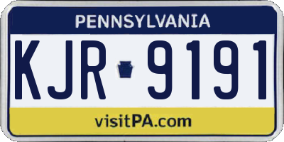 PA license plate KJR9191