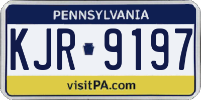 PA license plate KJR9197