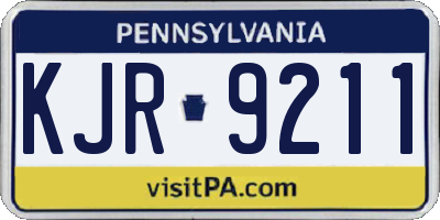 PA license plate KJR9211