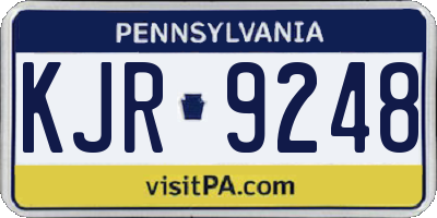 PA license plate KJR9248
