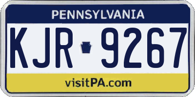 PA license plate KJR9267