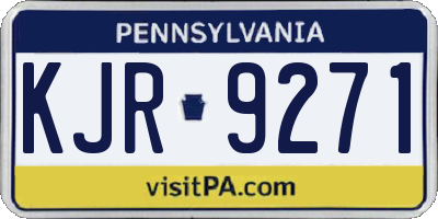 PA license plate KJR9271