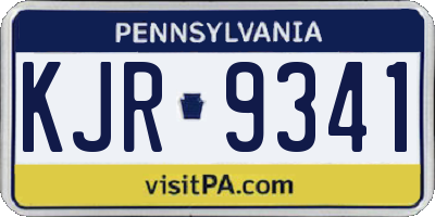 PA license plate KJR9341