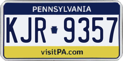 PA license plate KJR9357