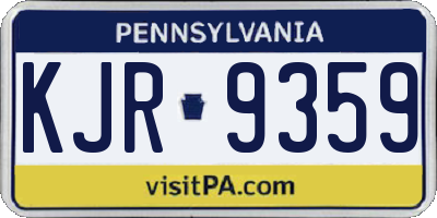 PA license plate KJR9359