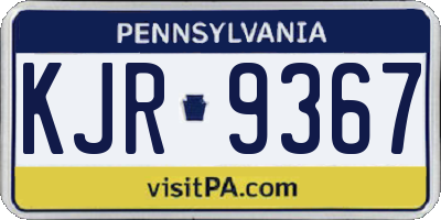 PA license plate KJR9367