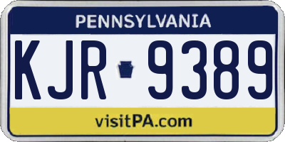 PA license plate KJR9389