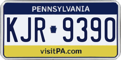 PA license plate KJR9390
