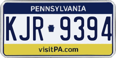 PA license plate KJR9394