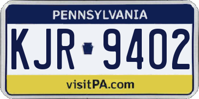 PA license plate KJR9402