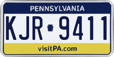 PA license plate KJR9411