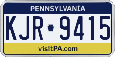 PA license plate KJR9415