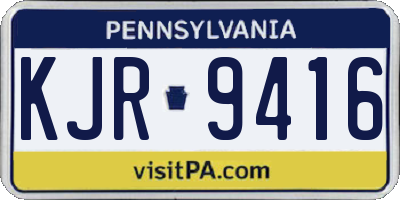 PA license plate KJR9416