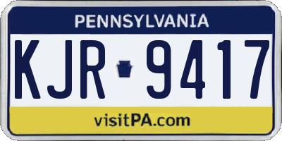 PA license plate KJR9417