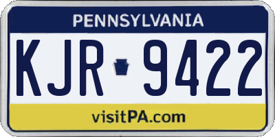 PA license plate KJR9422