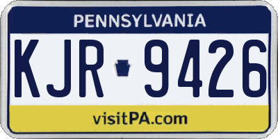 PA license plate KJR9426