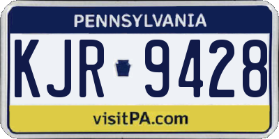 PA license plate KJR9428