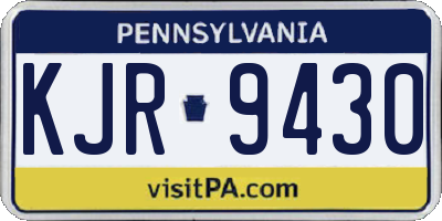 PA license plate KJR9430