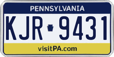 PA license plate KJR9431