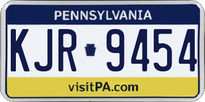PA license plate KJR9454