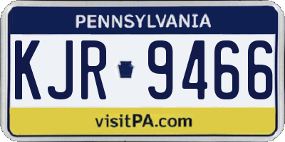 PA license plate KJR9466