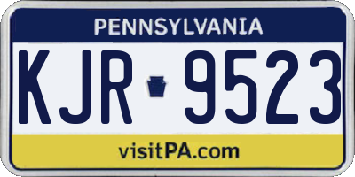 PA license plate KJR9523